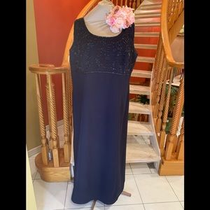 Navy Blue Beaded gown